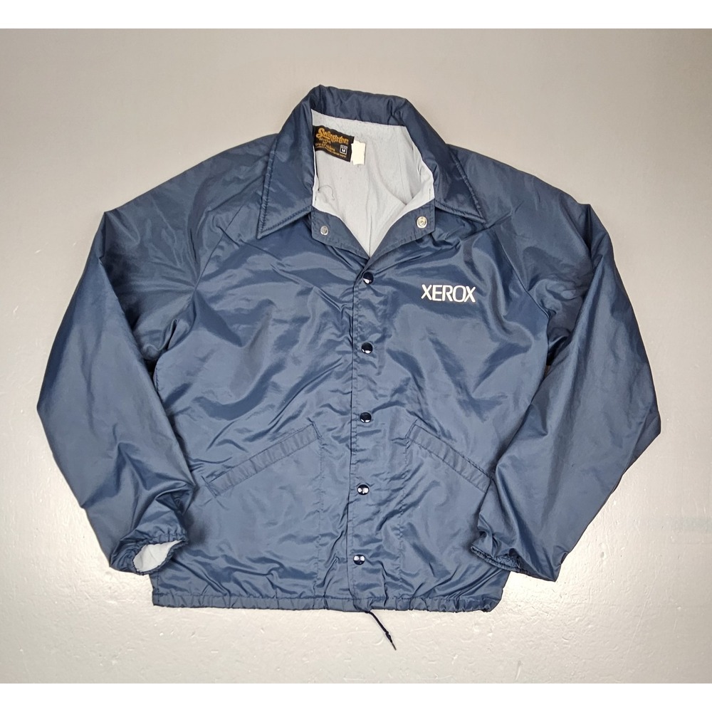 Swingster XEROX Jacket Mens Medium. Blue Vintage Computer Windbreaker USA‎ Made